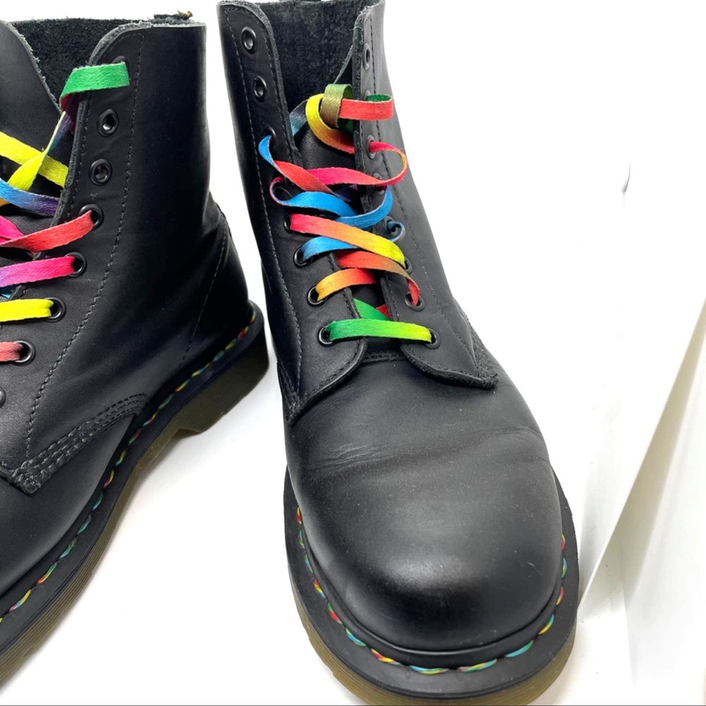 Dr. Martens Pascal Rainbow Combat Boots Style 146… - image 8